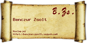 Benczur Zsolt névjegykártya